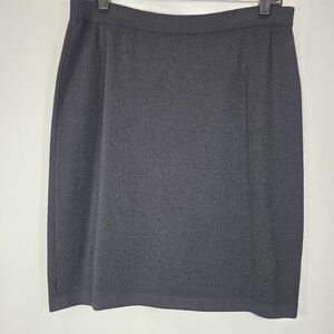 St. John Basics Black Santana Knit Pencil Skirt Size 10